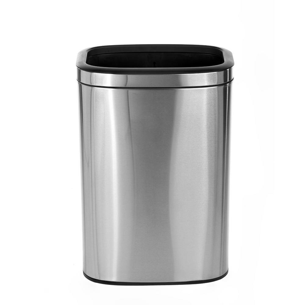 Front. Alpine Industries - Stainless Steel 10.5 Gallon Kitchen Indoor Trash Can - Stainless Steel.