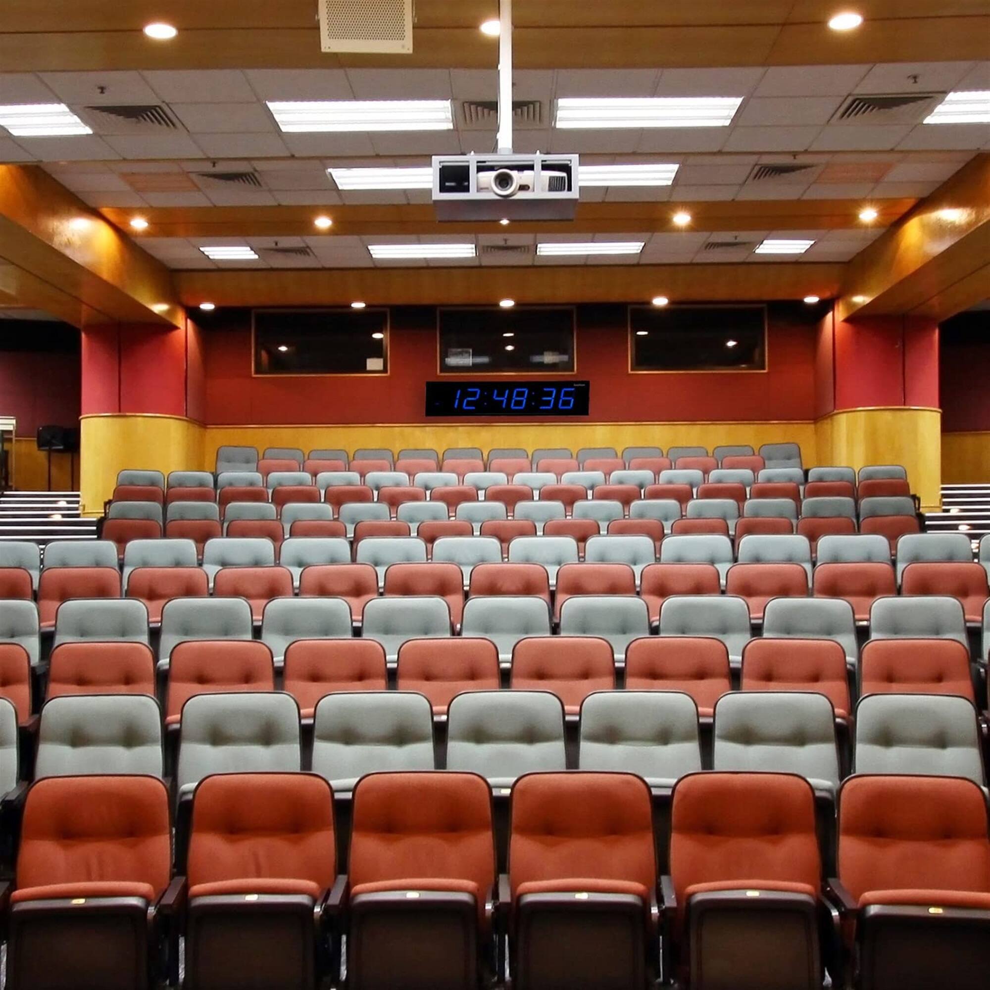 Alt View 7. Ivation - Large Digital Clock, 60" Led Wall Clock with Stopwatch, Alarms, Timer, Temp & Remote - Blue.