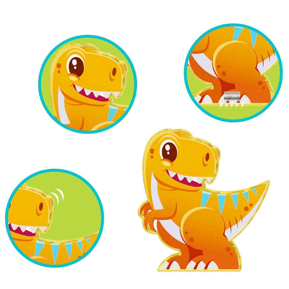 Alt View 5. PicassoTiles - PICASSO-TILES Magnetic Tiles for Kids, Dinosaur Animal Theme STEM Building Blocks Educational Toy, 8PCS - Multicolor.