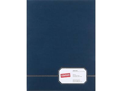 Alt View 1. Oxford - Oxford Monogram Design 2-Pocket Presentation Folders, Blue/Gold, 4/Pack (04162) - Blue/Gold.