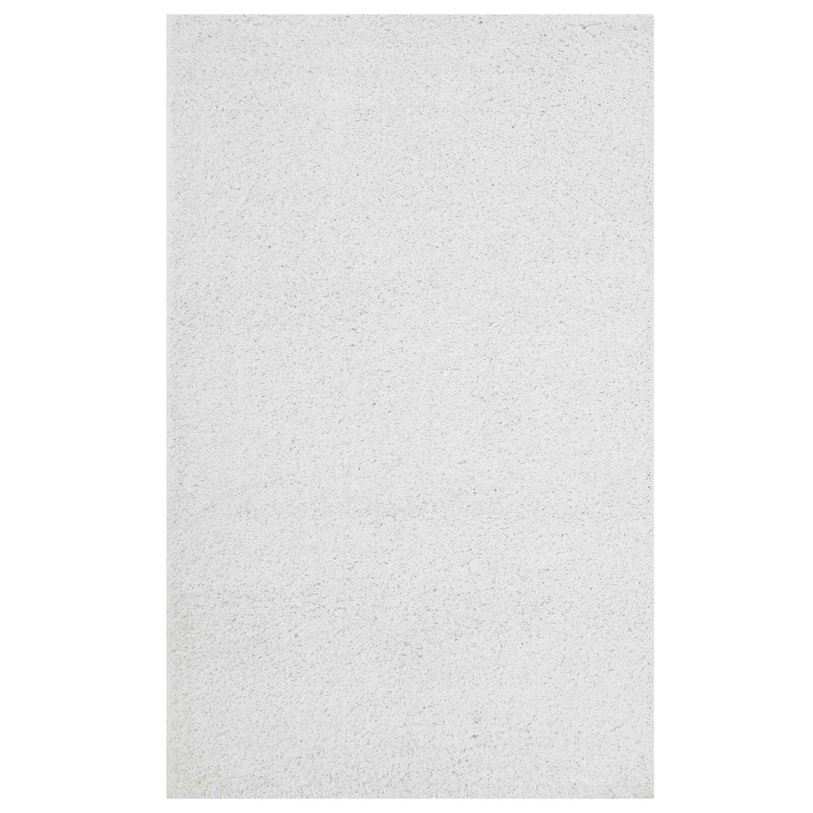 Angle. Modway - Enyssa Solid Shag Area Rug - Ivory White.