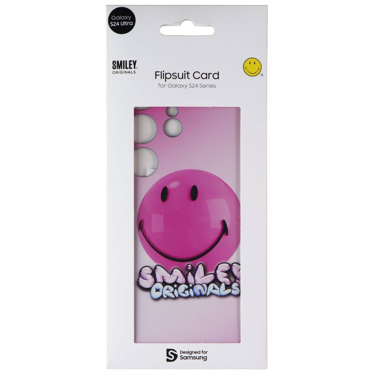 Galaxy S24 Ultra  
SMILEY.  
ORIGINALS  
Flipsuit Card for Galaxy S24 Series  
SMiLES  
ORIGINALS  
Designed for S Samsung