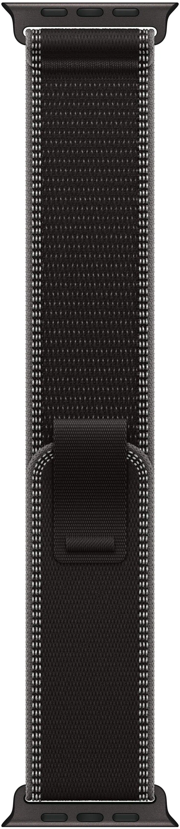 Apple - 49mm Trail Loop - M/L - Black Titanium Finish - Black/Charcoal