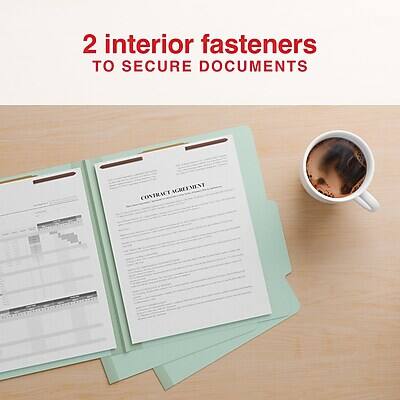 2 interior fasteners to secure documents

1 agreement contract