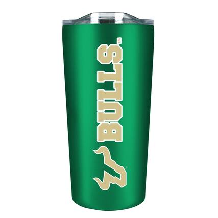 Front. The Fanatic Group - South Florida Bulls 18oz. Stainless Steel Soft Touch Tumbler - Multicolor.