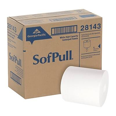 SofPull - Premium Centerpull Paper Towels, 1-ply, 560 Sheets/Roll, 4 Rolls/Pack (28143) - White price history on PriceWatchPro
