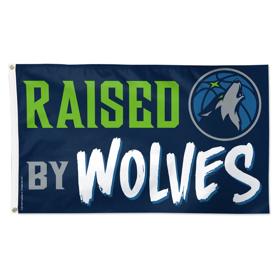 WinCraft Minnesota Timberwolves 3' x 5' Single Sided Deluxe Team Slogan ...