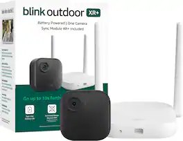 Blink - Outdoor XR+ — Extended Range Battery-Powered Outdoor 4 Camera with 10x security coverage — 1 camera system - Black