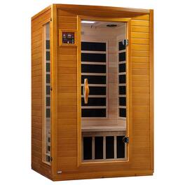 Dynamic Saunas - Andora 2-Person Low EMF FAR Infrared Sauna, Canadian Hemlock Wood - Natural Wood