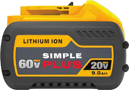 Simple Plus+ - 9.0Ah 20V/60V Replacement Battery for Dewalt 20V/60V Tools DCB606/609 Compatible with DeWalt 20-60V Battery Chargers