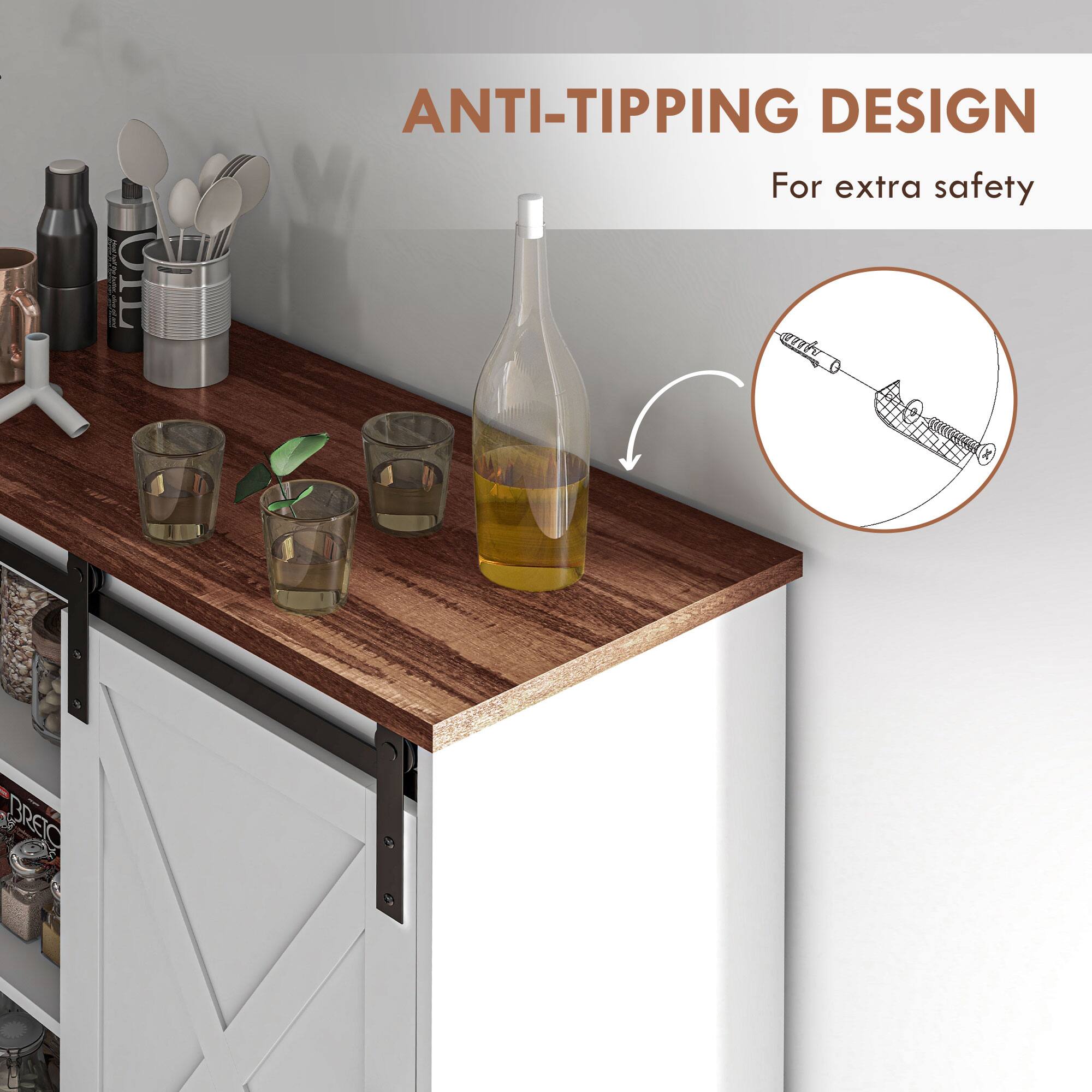 ANTI-TIPPING DESIGN  
For extra safety