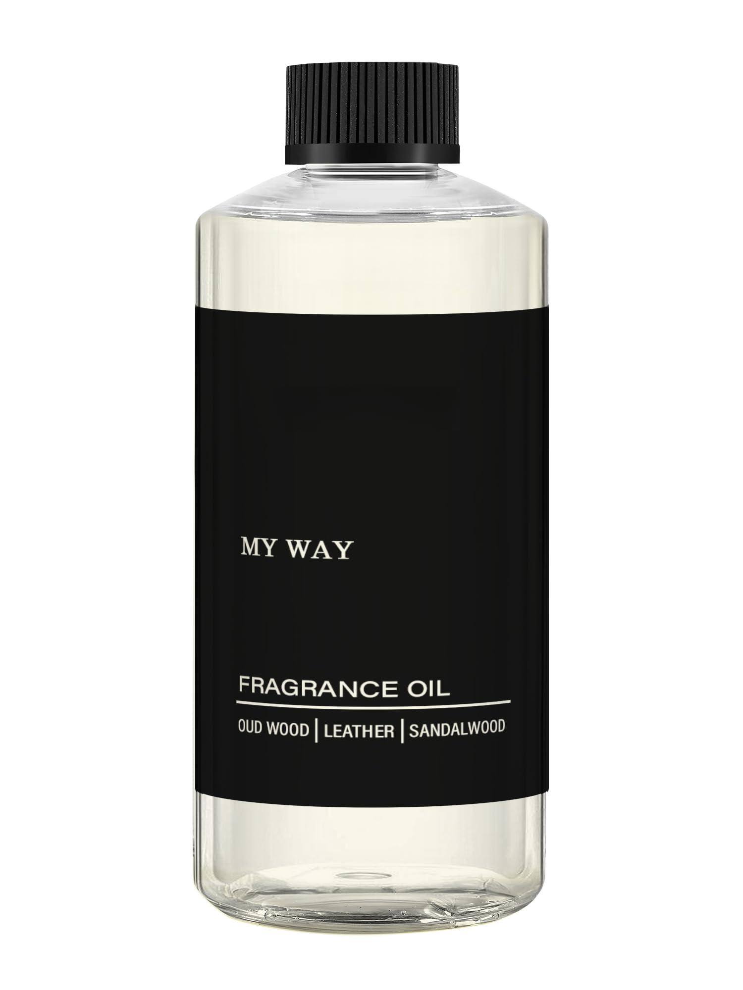 MY WAY  
FRAGRANCE OIL  
OUD WOOD | LEATHER | SANDALWOOD
