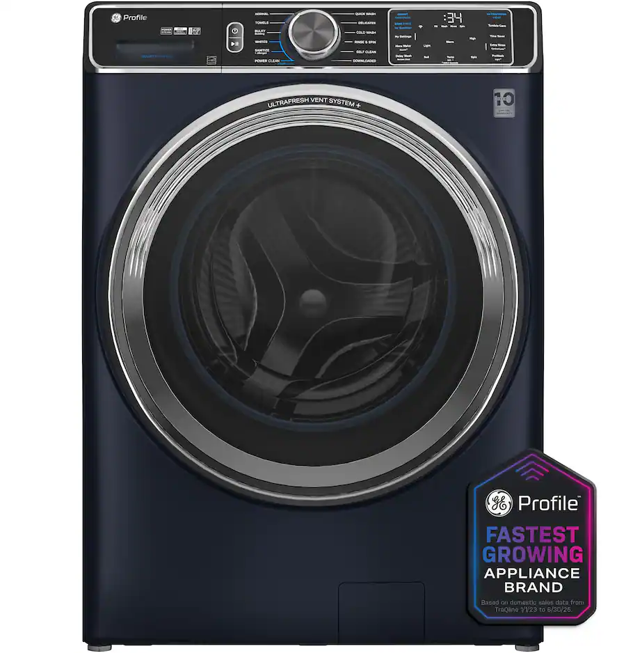 GE Profile 5.3 Cu. Ft. High Efficiency Stackable Smart Front Load ...