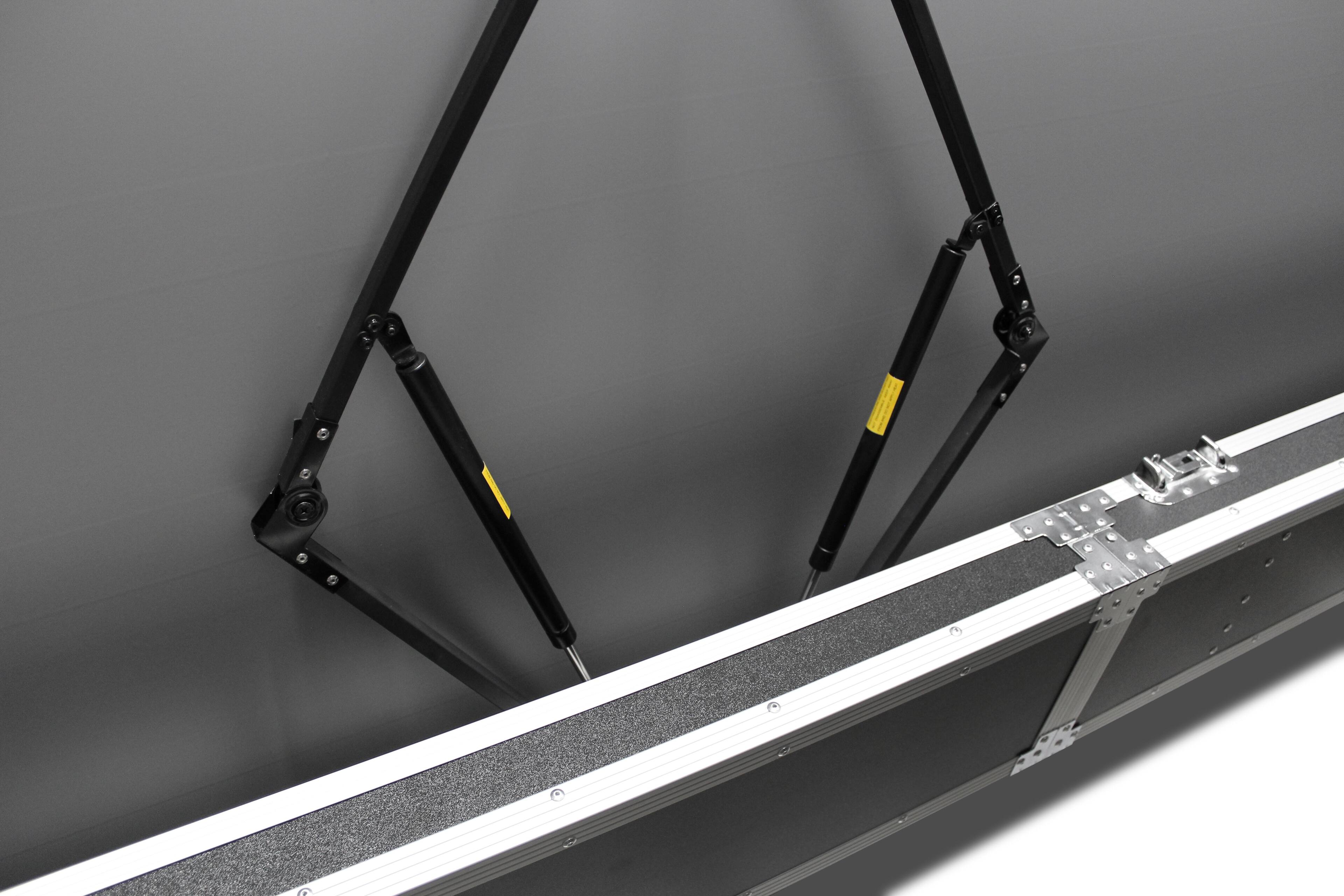 Alt View 5. Elite Screens - QuickStand 5-Second CineGrey5D,145"Diag,Floor Pull-Up Portable CeilingLightRejecting Screen  QS145HT-C5D - Black.