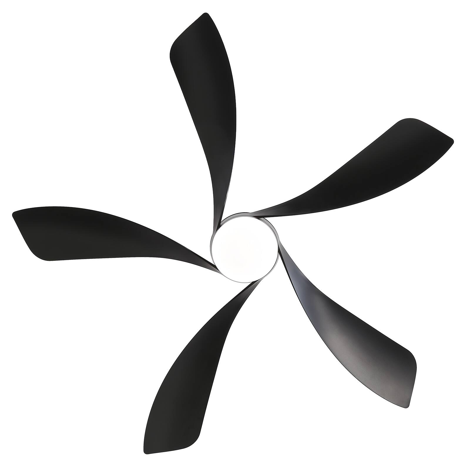 Alt View 1. Sofucor - 52'' Propeller Ceiling Fans with Integrated LED Light and Remote 6-Speed Quiet Reversible for Living Room Bedroom Patio - Black.