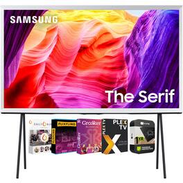 Samsung - 55" Class LS01D Series QLED 4K The Serif Quantum HDR Smart TV (2024) w/ 1 Year Extended Protection Plan Bundle