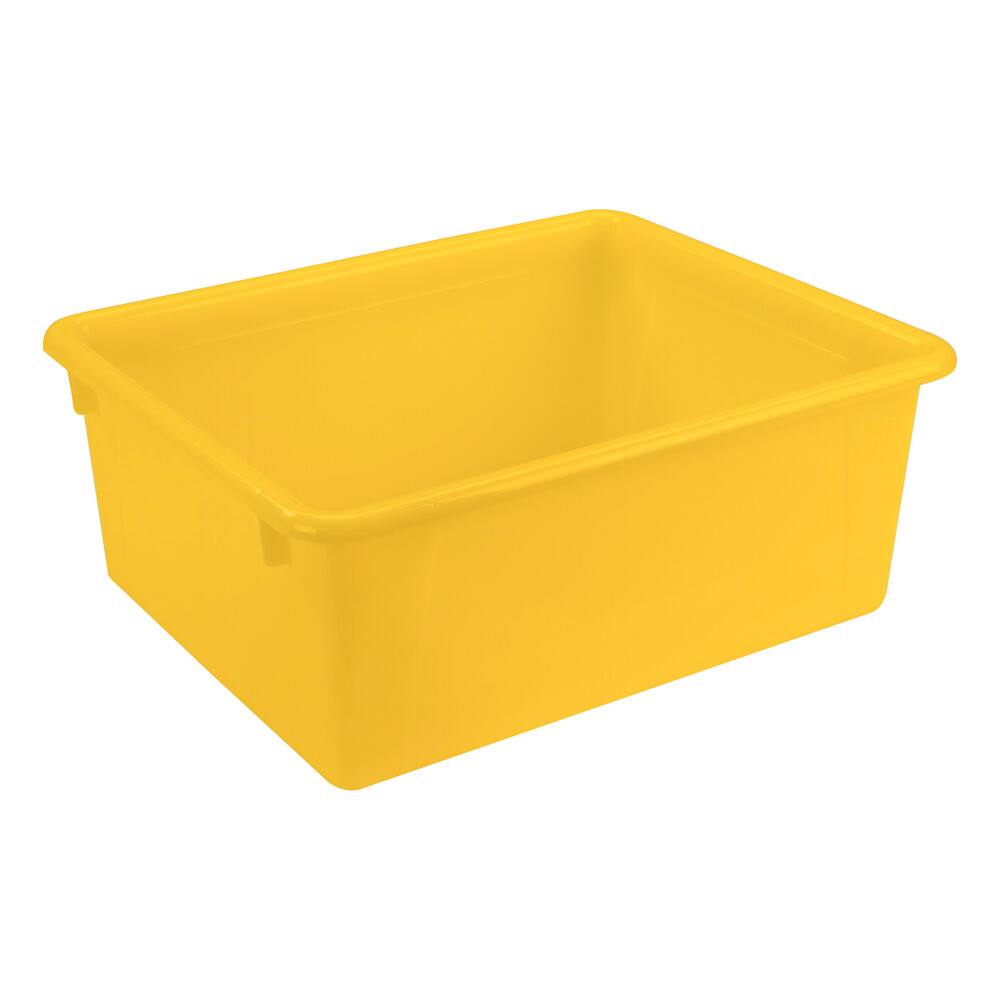 Front. Storex - Storex Deep Storage Tray, Yellow.