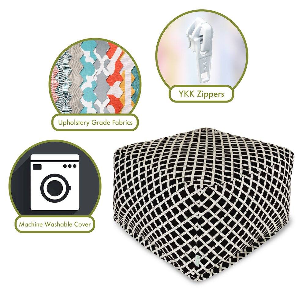 - Upholstery Grade Fabrics
- YKK Zippers
- Machine Washable Cover