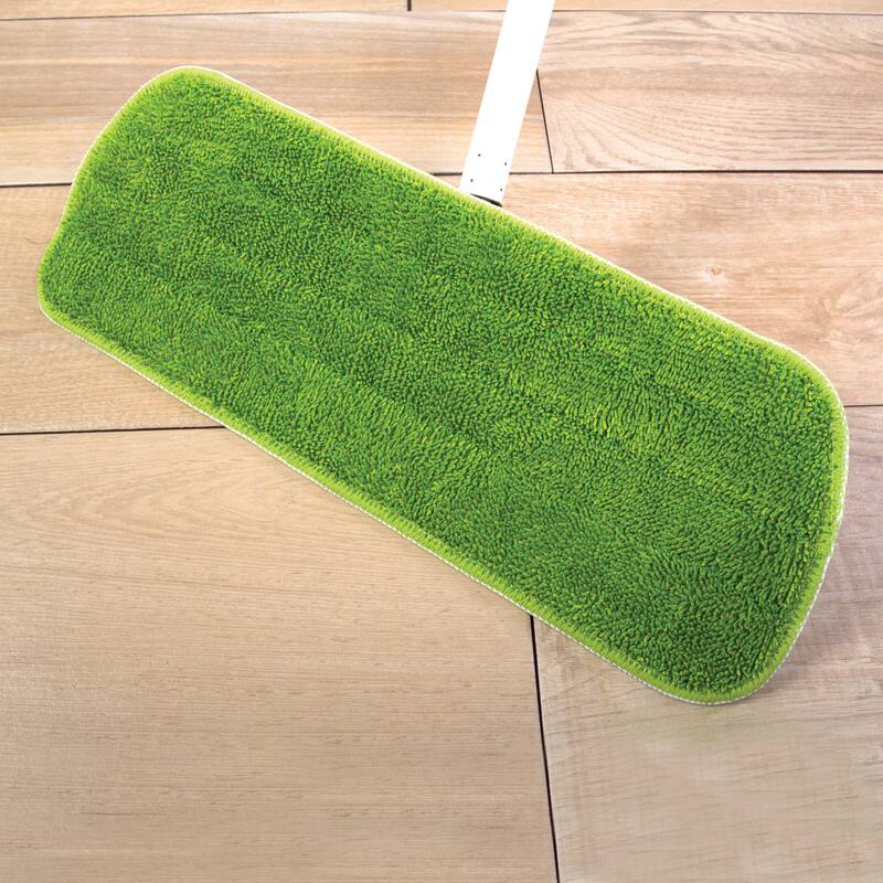 Left. Kitchen + Home - Microfiber Mop Pads - 16" Dust Mop Refill 3 Pack - green.