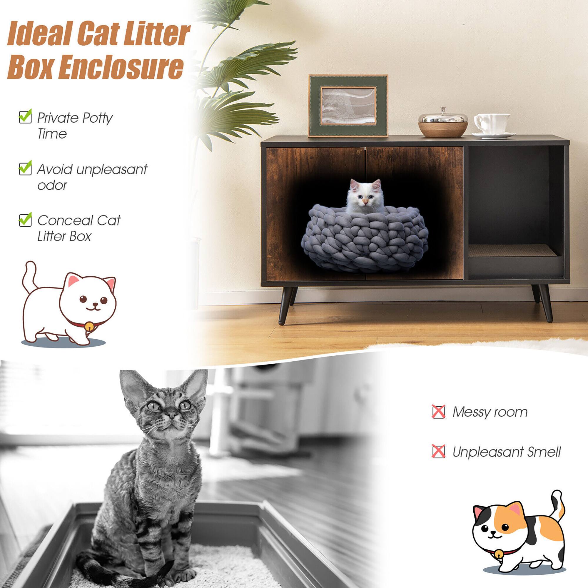 Ideal Cat Litter Box Enclosure

- Private Potty Time
- Avoid unpleasant odor
- Conceal Cat Litter Box

❌ Messy room
❌ Unpleasant Smell