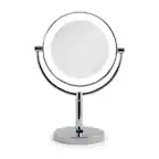 Front. Zadro - Laguna, LED Lighted Makeup Mirror with Magnification Options 5X, 10X - Chrome.
