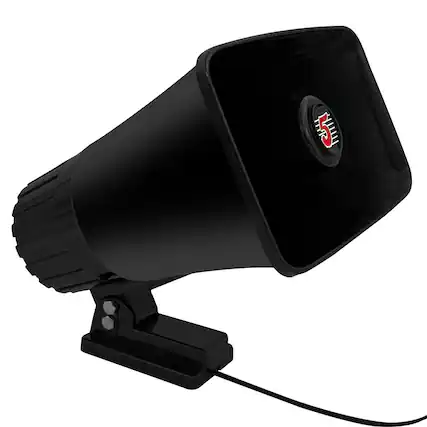 Front. 5 CORE - 5 Core PA Horn Speaker 8 Inch 65W Bull Horn Loud Audio System-HW 508 BLK - Black.