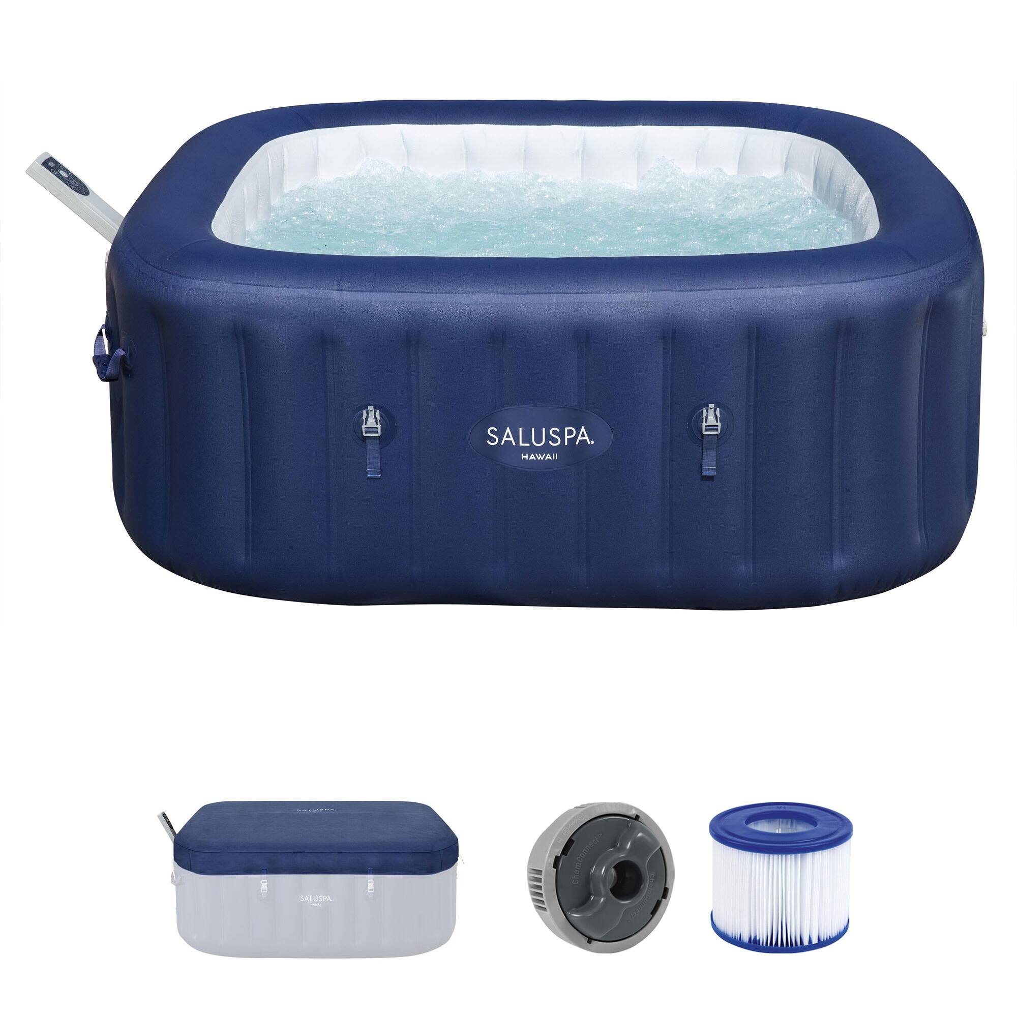 Bestway - SaluSpa Hawaii Smart AirJet Inflatable Hot Tub with EnergySense Cover - Blue price history on PriceWatchPro