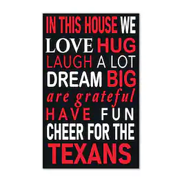 Fan Creations - 11" x 19" Briteline In This House Sign - Multicolor