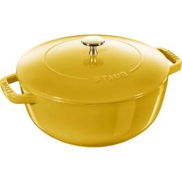 Staub - Cast Iron Essential French Oven, Dutch Oven, 5-quart, serves 5-6, Made in France - Citron