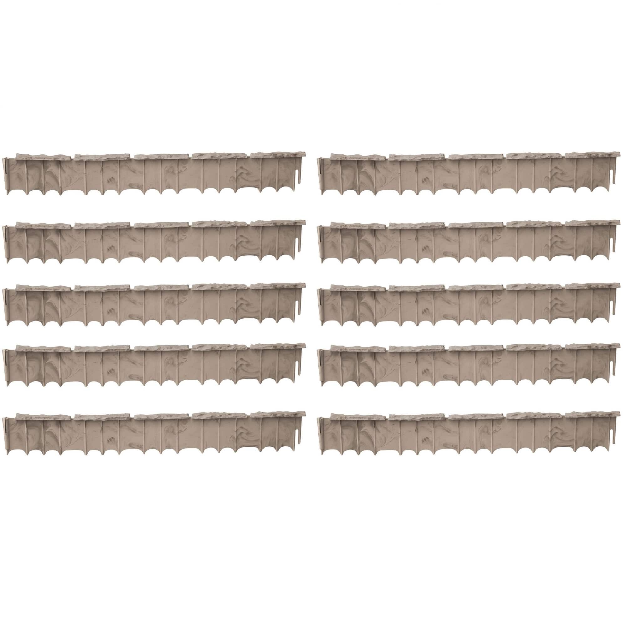 Suncast - Quick Edge Resin Material 35 Inch Single Strip Lawn Edging (10 Pack)