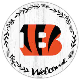 Fan Creations - Cincinnati Bengals 12" Welcome Circle Sign - Multicolor