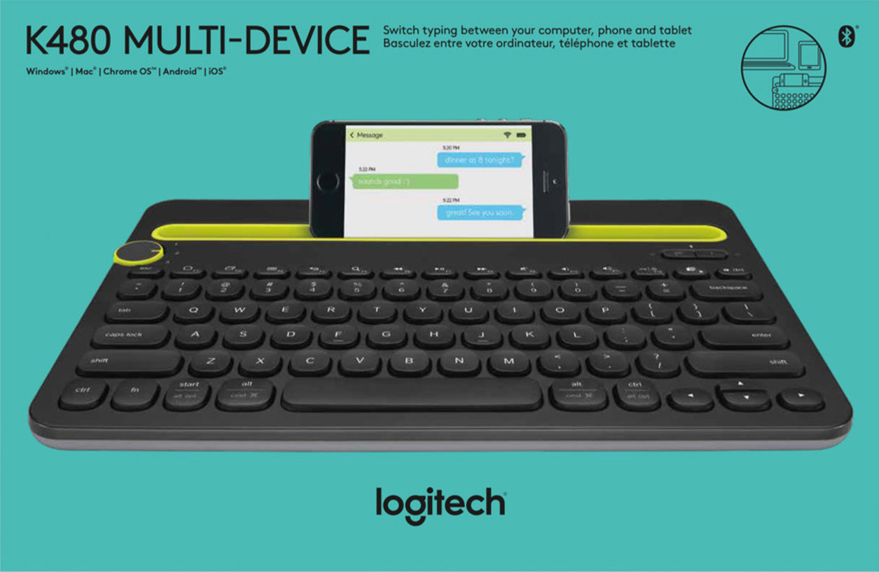 Afm riem Leuk vinden Logitech K480 Tenkeyless (TKL) Bluetooth Membrane Multidevice Keyboard  Black 920-006342 - Best Buy