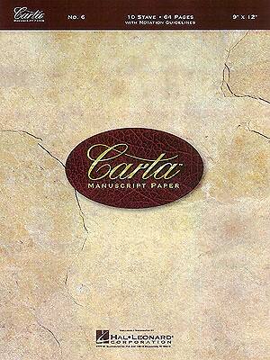 Front Standard. Hal Leonard - Carta Manuscript Paper Spiral Bound.