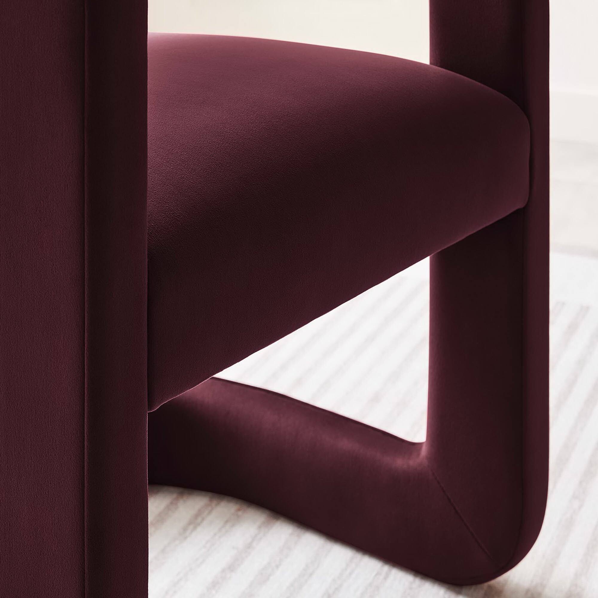 Alt View 2. Modway - Winslow Performance Velvet Barrel Accent Chair by Modway - Mulberry.