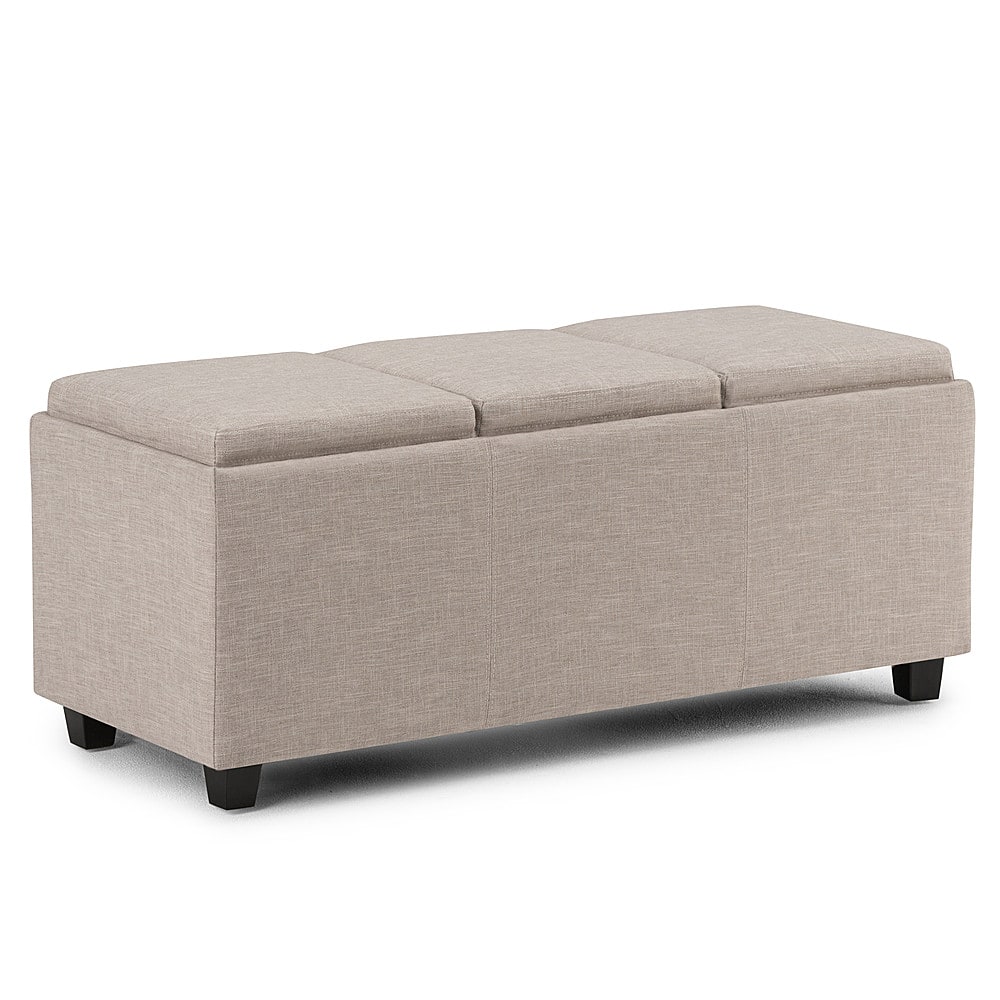 Best Buy Simpli Home Avalon Rectangular Ottoman With Inner Storage