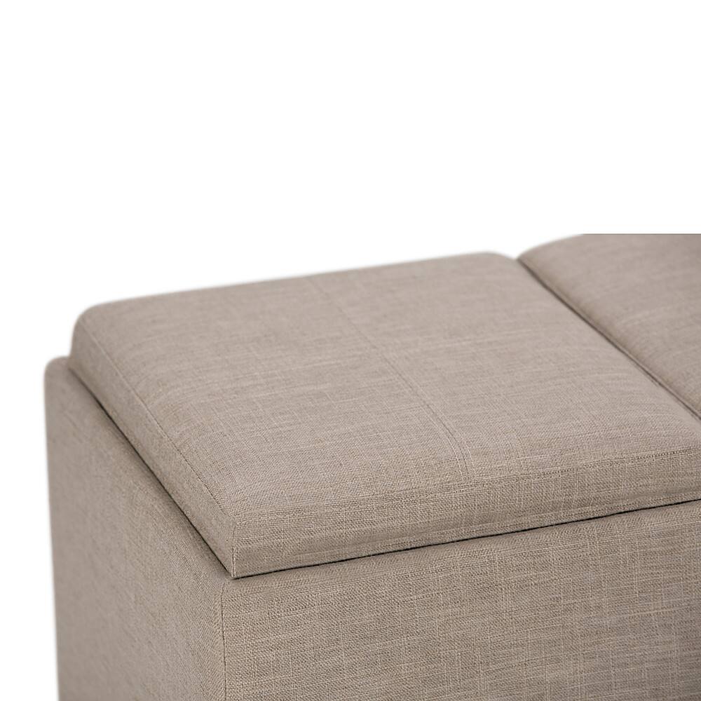 Alt View 15. Simpli Home - Avalon Rectangular Ottoman With Inner Storage - Natural.