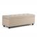 Front. Simpli Home - Hamilton Rectangular Polyester Bench Ottoman With Inner Storage - Natural.
