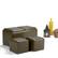 Left. Simpli Home - Avalon Rectangular Faux Leather 5 Piece Storage Ottoman - Deep Olive Green.