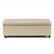Angle. Simpli Home - Hamilton Rectangular Bonded Leather Bench Ottoman With Inner Storage - Satin Cream.