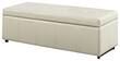 Simpli Home - Castleford Storage Ottoman Bench - Satin Cream - Larger Front