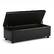 Alt View 11. Simpli Home - Hamilton Rectangular Bonded Leather Bench Ottoman With Inner Storage - Midnight Black.