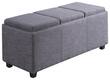 Simpli Home - Avalon Storage Ottoman Bench - Slate Gray - Larger Front