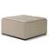 Angle. Simpli Home - Avalon Square Coffee Table Storage Ottoman - Satin Cream.