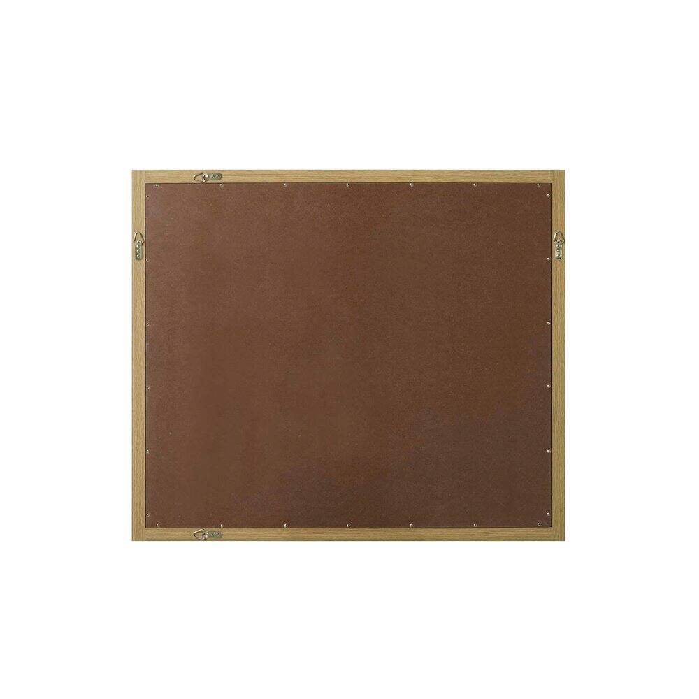 Angle. Elegant Kitchen and Bath - Noah Wooden Rectangle Mirror 42 x 36 in Honey Brown - Honey Brown.