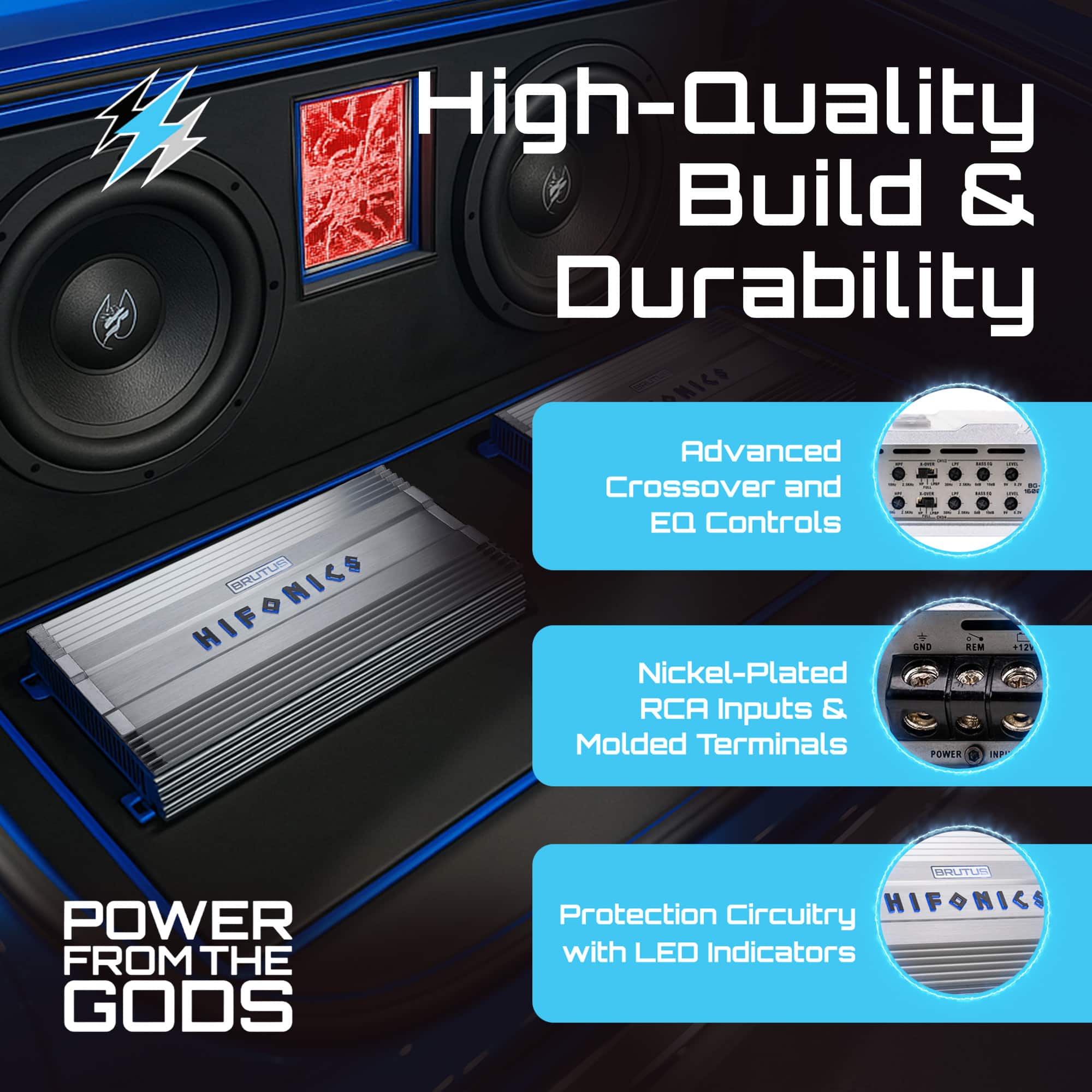 Hifonics BG 2500.1D Brutus Gamma Mono D 2500W Car Audio Subwoofer