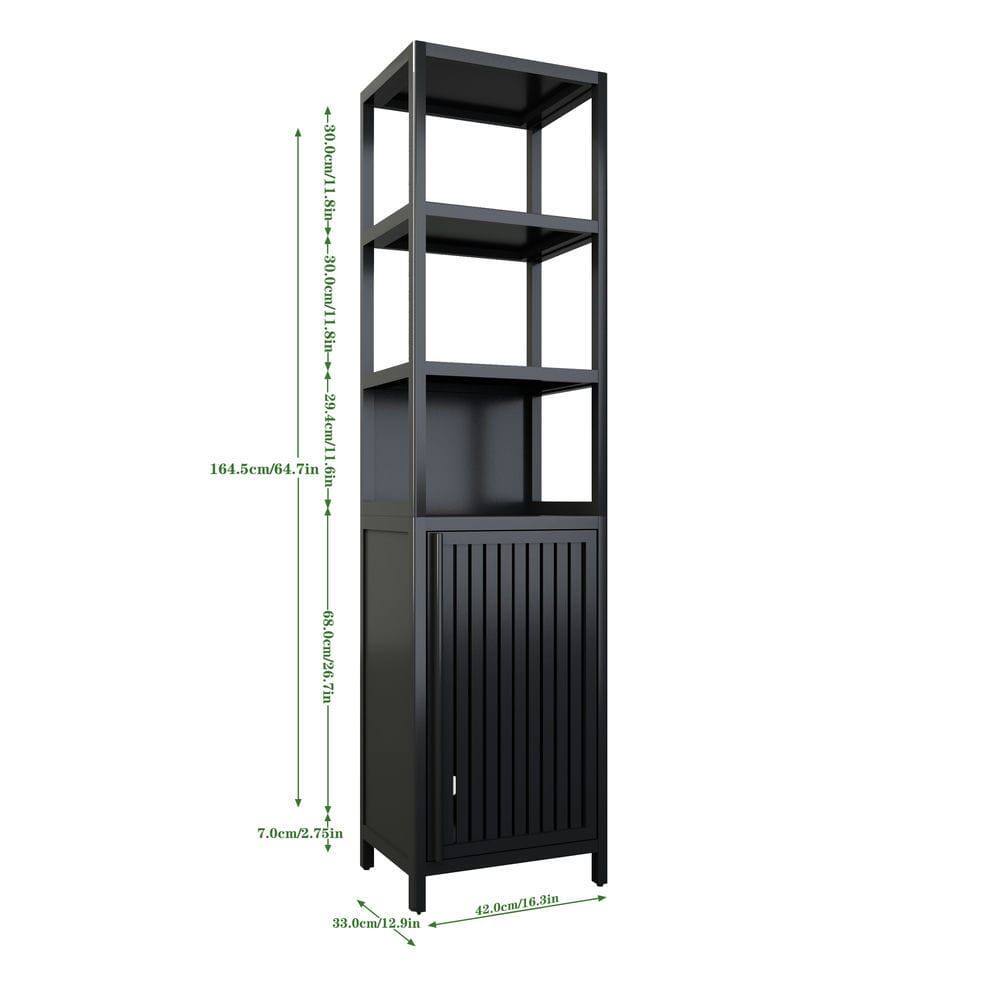 - Height: 164.5 cm / 64.7 in
- Width: 68.0 cm / 26.7 in
- Depth: 42.0 cm / 16.3 in
- Shelf Spacing: 30.0 cm / 11.8 in
- Shelf Depth: 33.0 cm / 12.9 in
- Drawer Height: 29.4 cm / 11.6 in
- Drawer Width: 68.0 cm / 26.7 in
- Drawer Depth: 42.0 cm / 16.3 in
- Base Width: 42.0 cm / 16.3 in
- Base Depth: 33.0 cm / 12.9 in
- Base Height: 7.0 cm / 2.75 in