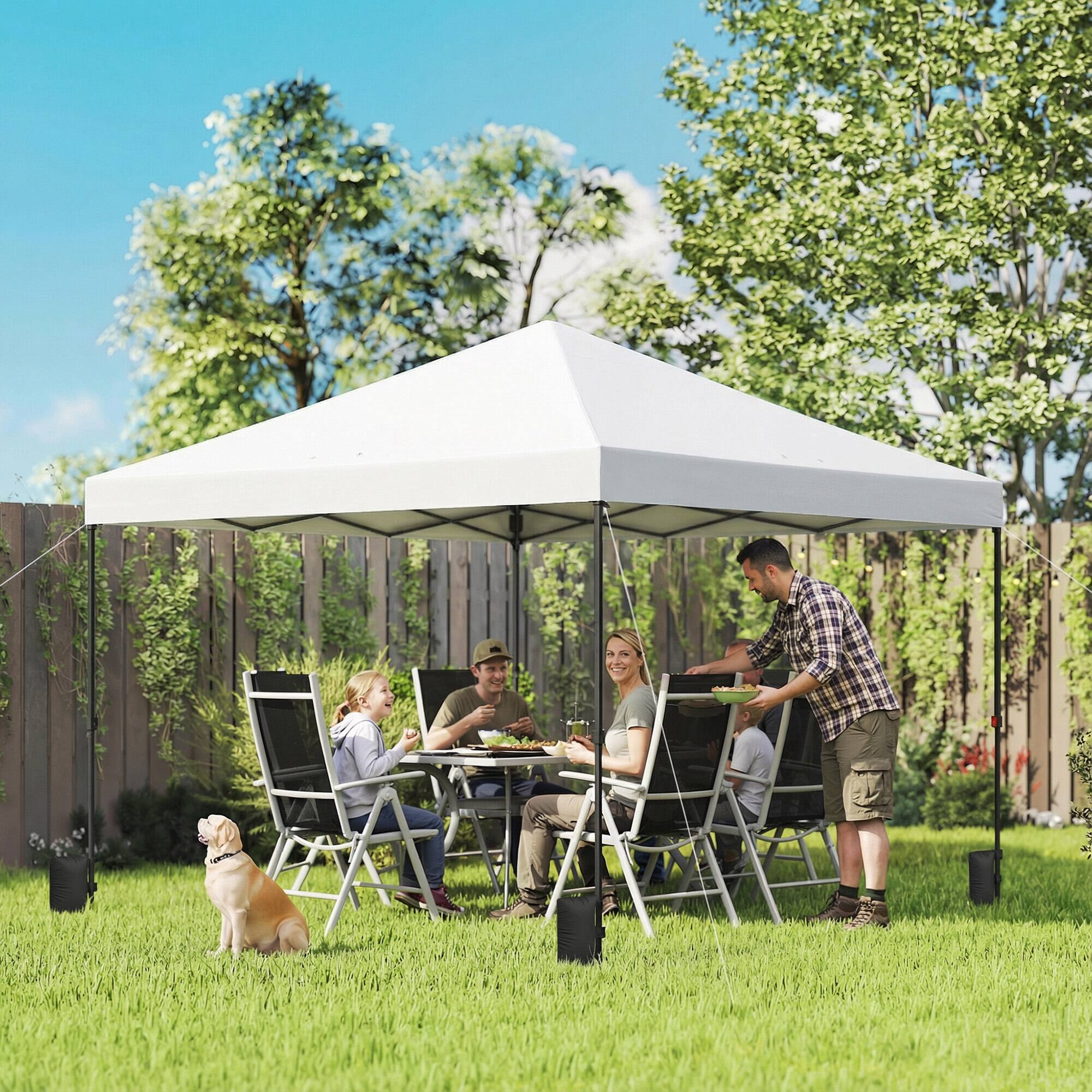 Alt View 1. Outsunny - 10 x 10 ft Pop Up Canopy Tent with One Push Setup, Easy Setup Outdoor Portable Instant Canopy Shelter.