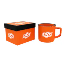 Evergreen Enterprises - Oklahoma State Cowboys 14oz. Ceramic Camp Cup with Gift Box - Multicolor
