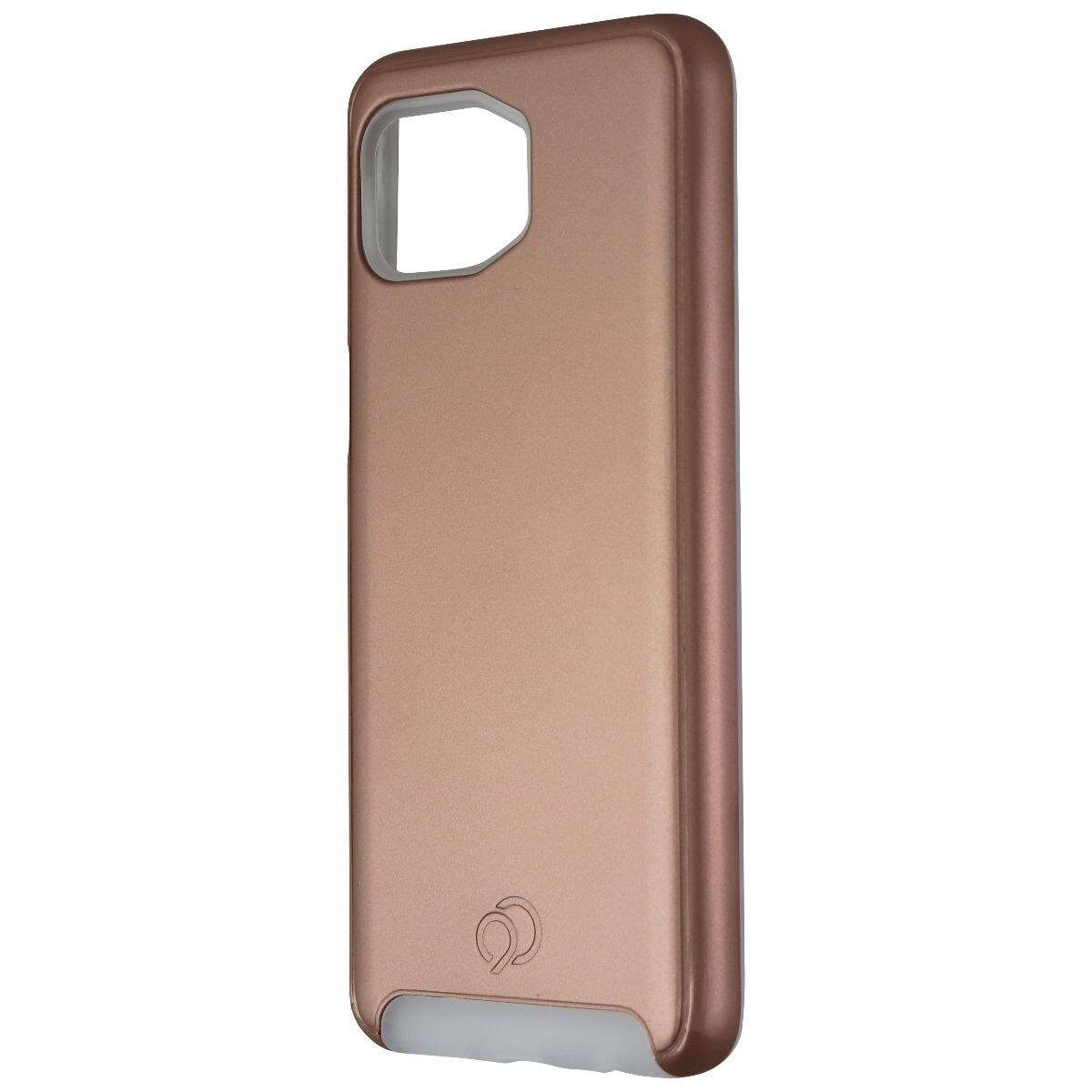 Front. Nimbus9 - Nimbus9 Cirrus 2 Series Dual Layer Case for Motorola One 5G - Rose Gold/Frost - Pink.