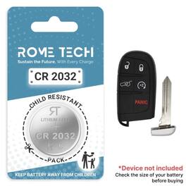 RomeTech - Replacement Battery for Key Fob - Jeep Compass 2017-2023